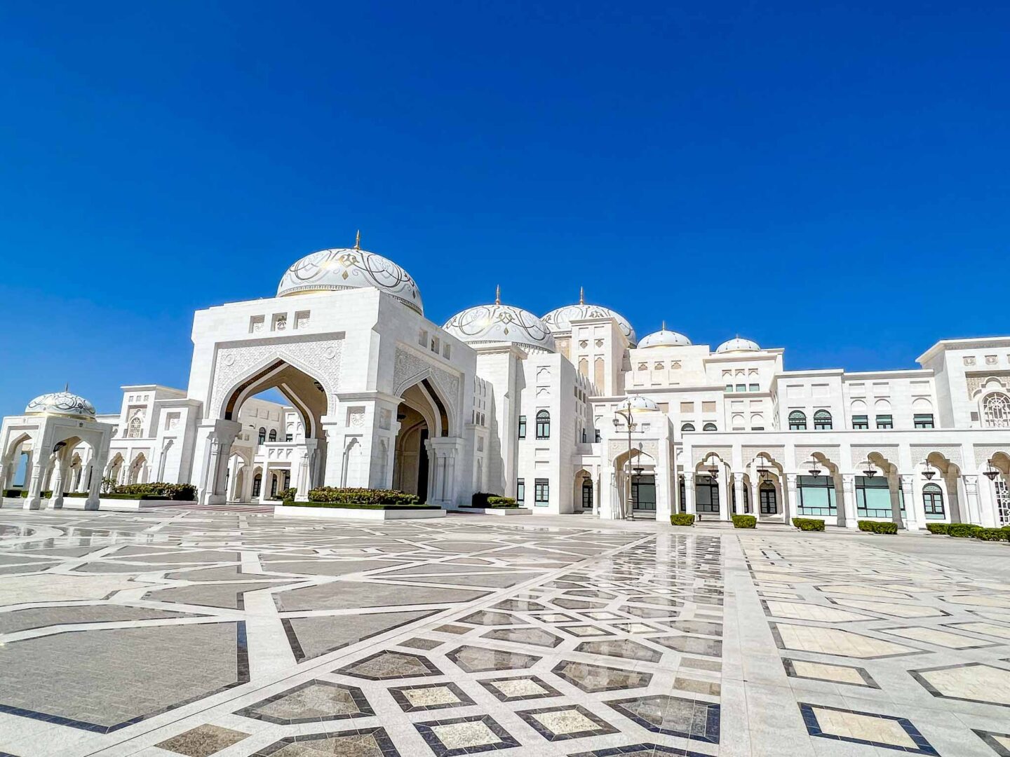 The Wandering Quinn Travel Blog Places to visit in Abu Dhabi,  Qasr AlWatan from outside