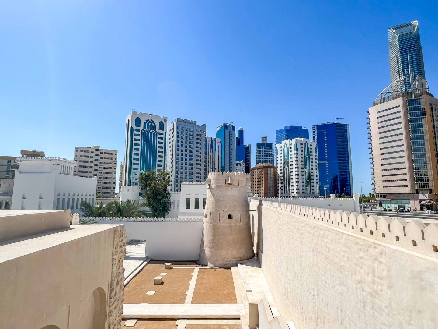 Places to visit in Abu Dhabi,  Qasr AlHosn old and new buildings
