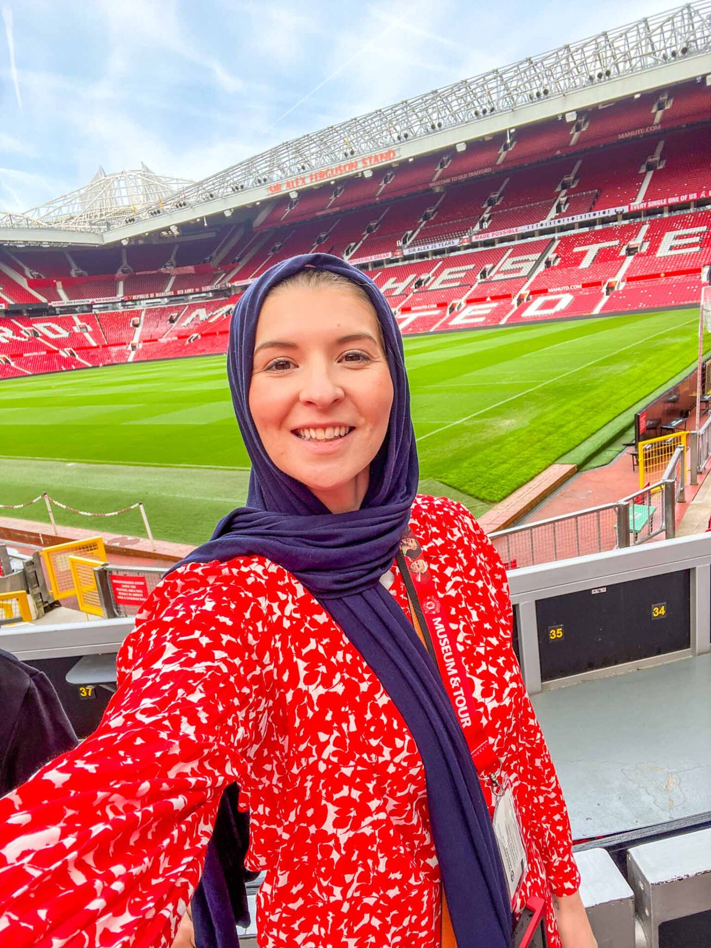 Manchester United Stadium Tour, Ellie Quinn at Manchester United stadium