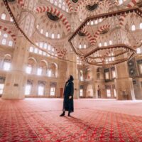 Ellie Quinn in Mosque in Turkey