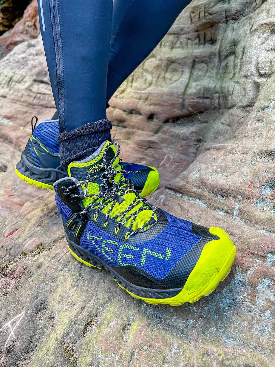 KEEN NIXIS EVO review, mens blue and yellow boots