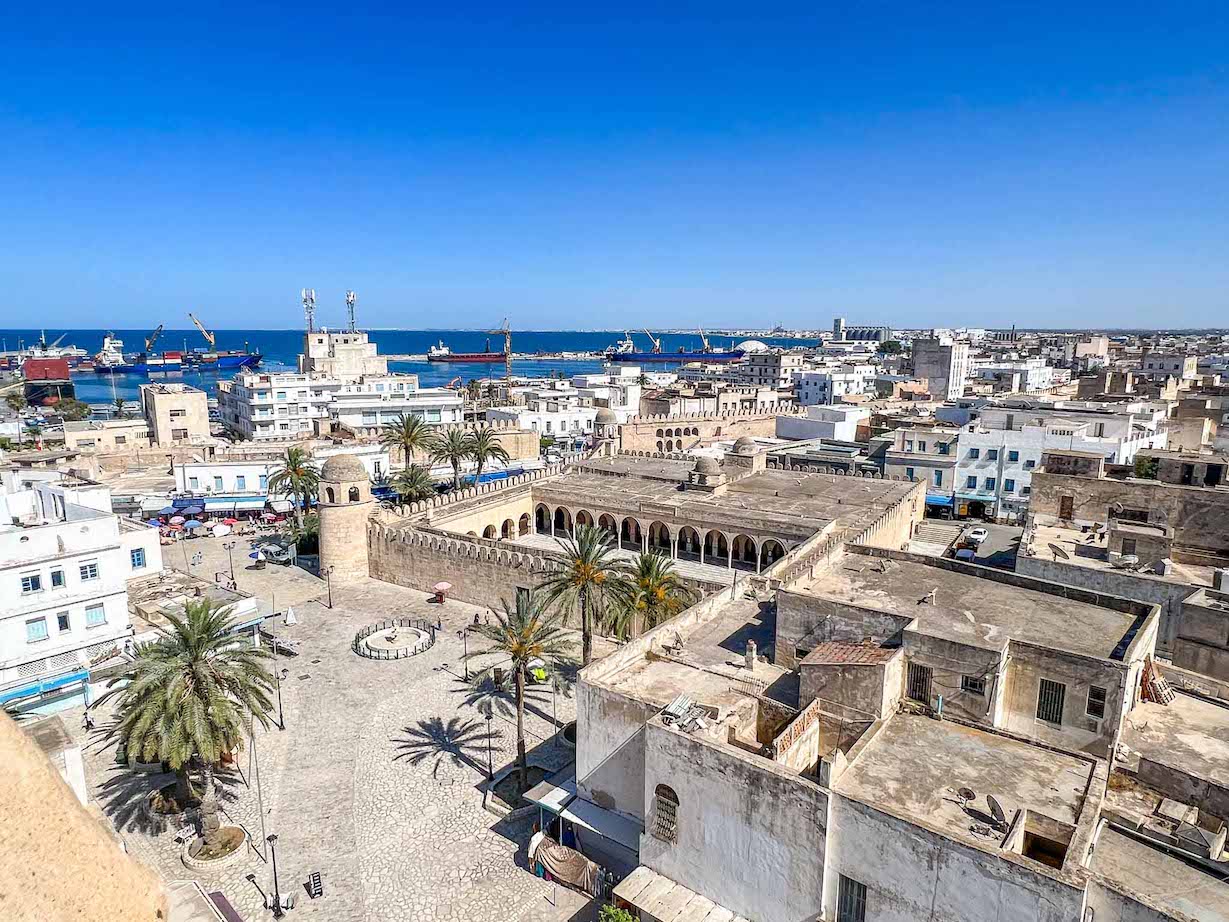 Tunisia itinerary, 3 days in Tunisia, view from top of Sousse Ribat