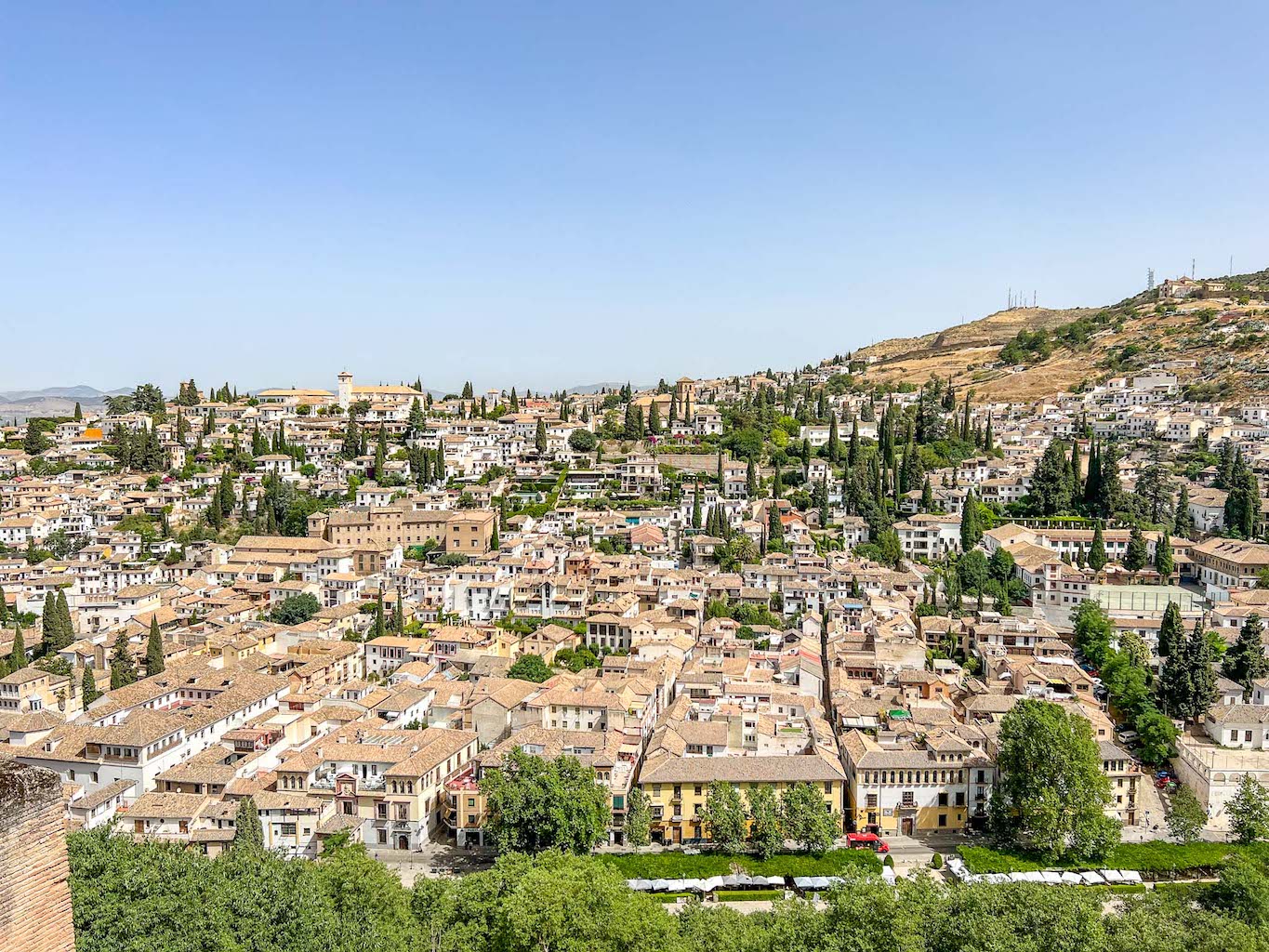 Granada itinerary, One day in Granda, view of Granada from the Alhambra