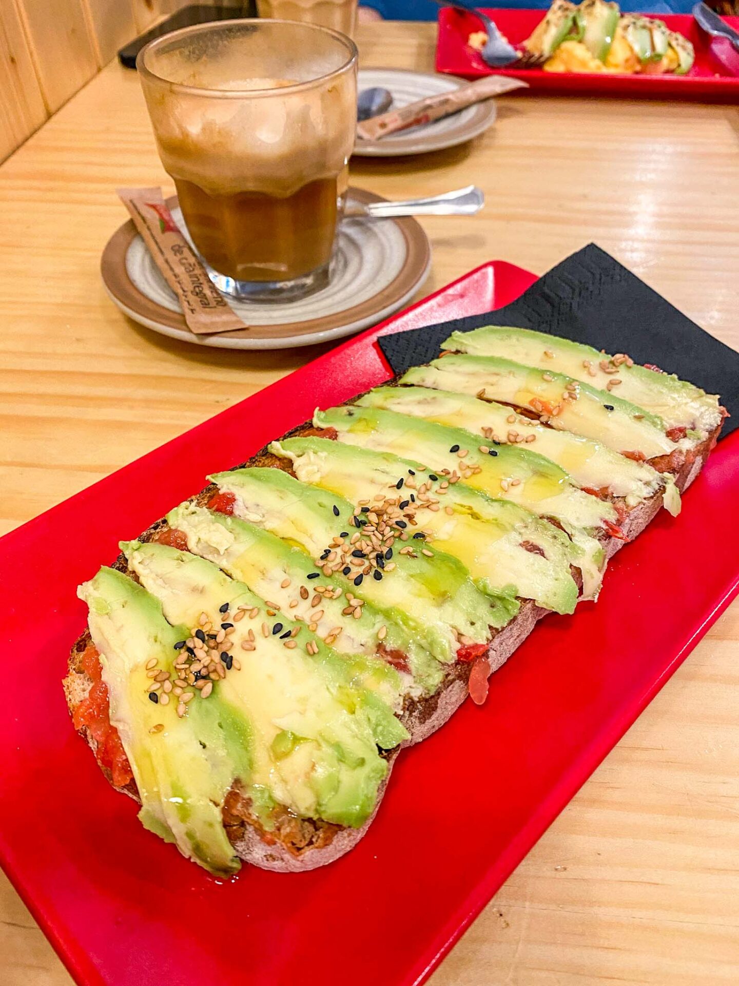 The Wandering Quinn Travel Blog Granada itinerary, One day in Granda, avocado on toast and coffee from Minuit Pan y Cafe Granada