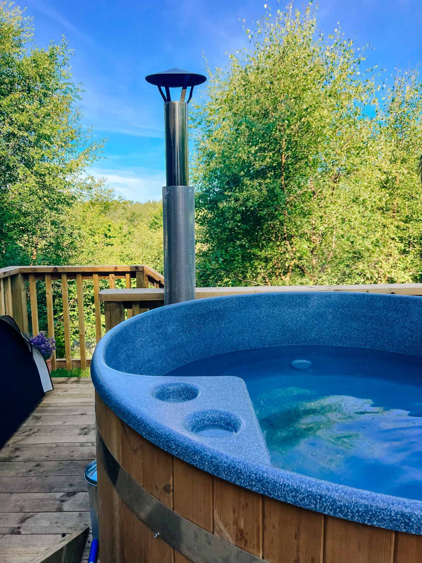 The Wandering Quinn Travel Blog Glamping in Yorkshire with a hot tub, hot tub at Yurtshire