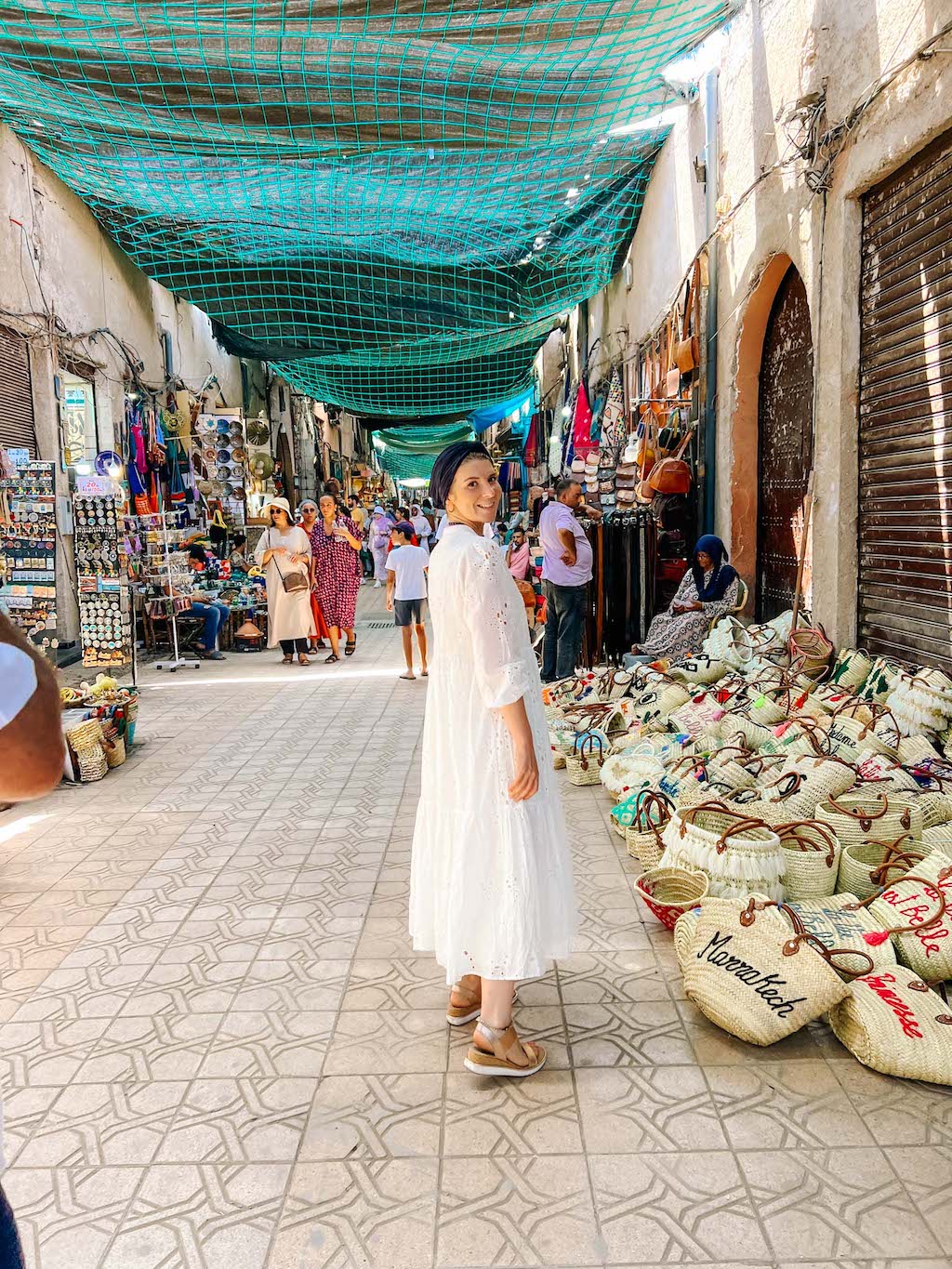 Ellie in Marrakech souk