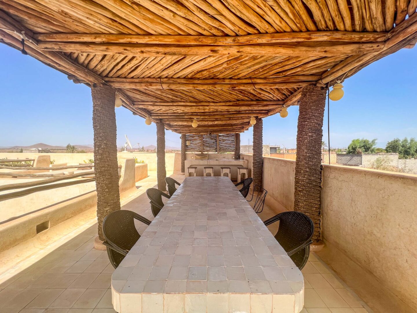 villa in Marrakech rooftop kitchen
