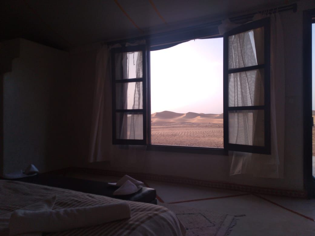 desert view from bedroom window, Women's Group Tour to Morocco with Ellie Quinn