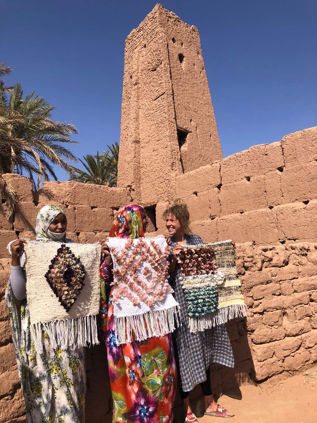 ladies with artisan women, Women's Group Tour to Morocco with Ellie Quinn