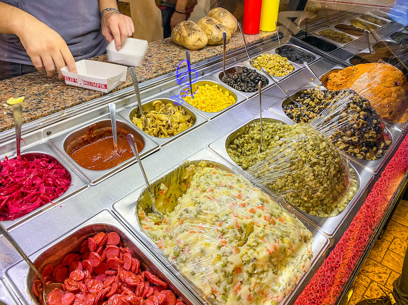 kumpir stall in Ortaköy, things to do in Istanbul