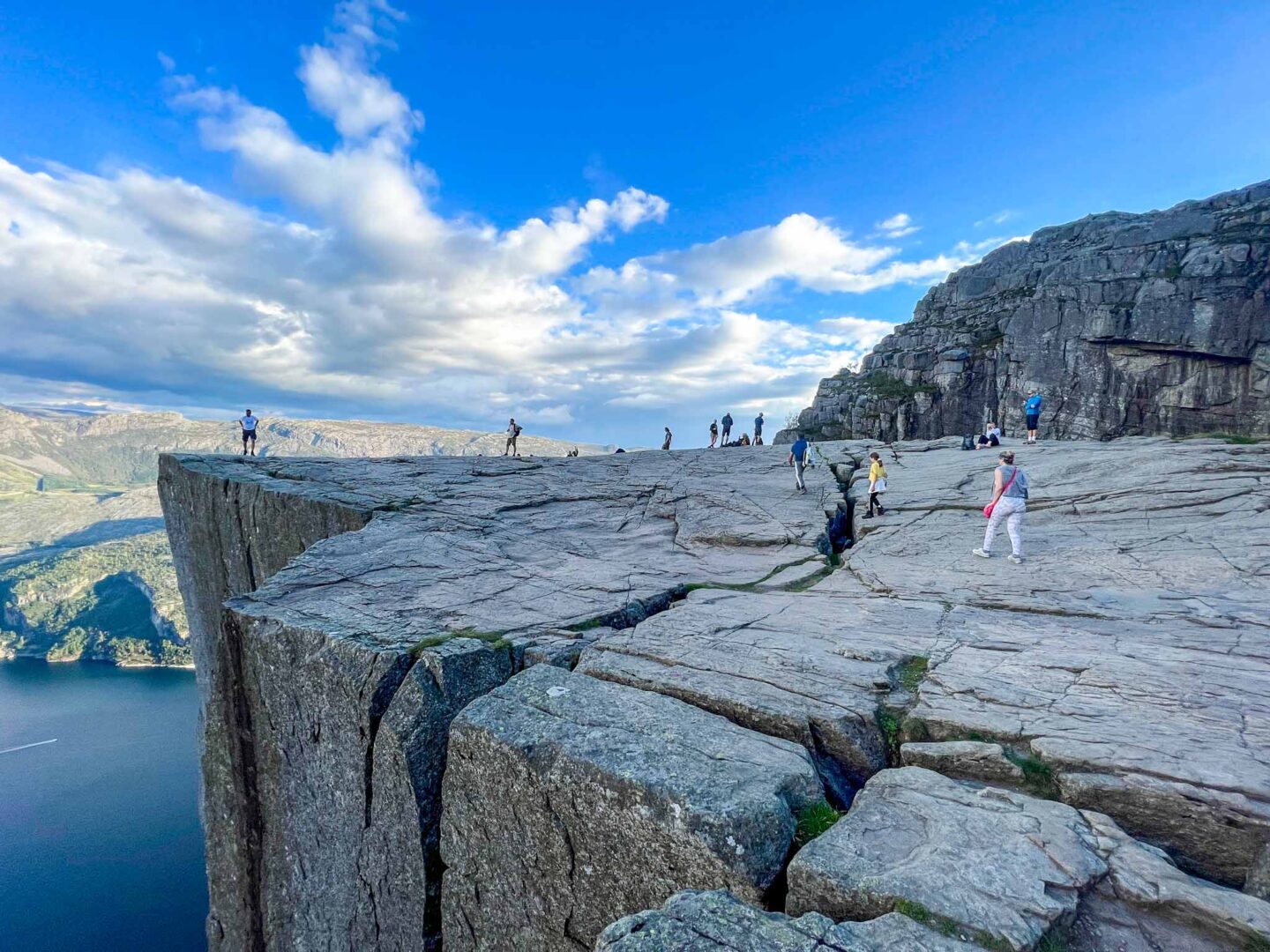 things to do in Stavanger, tourists on top of Pulpit Rock