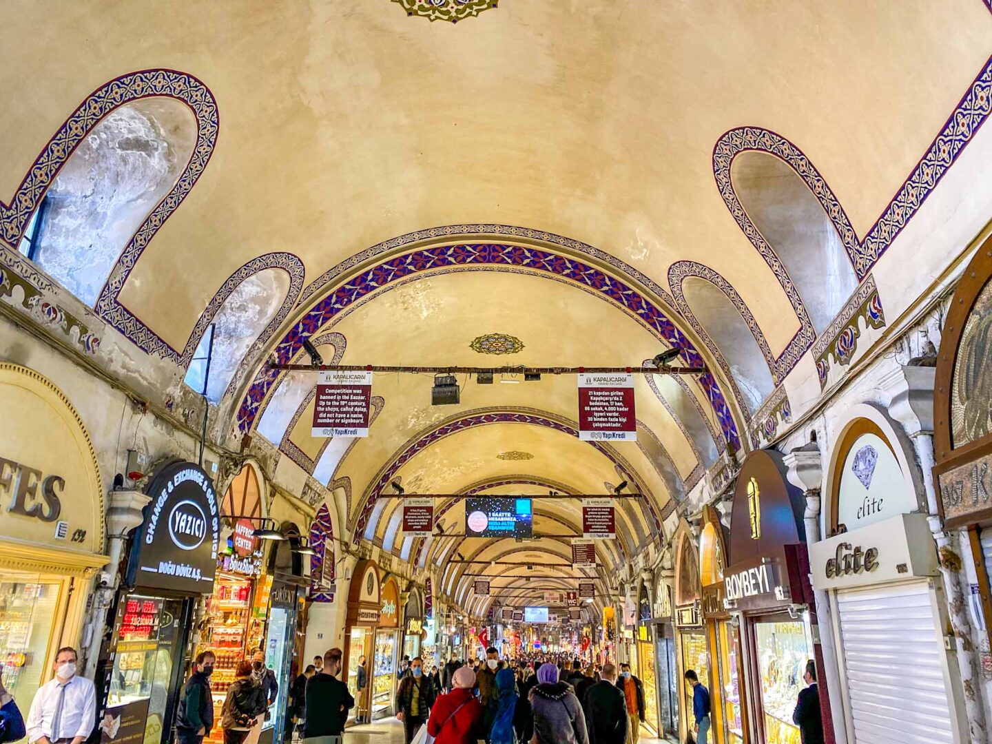 inside the grand bazaar street in Istanbul, things to do in Istanbul