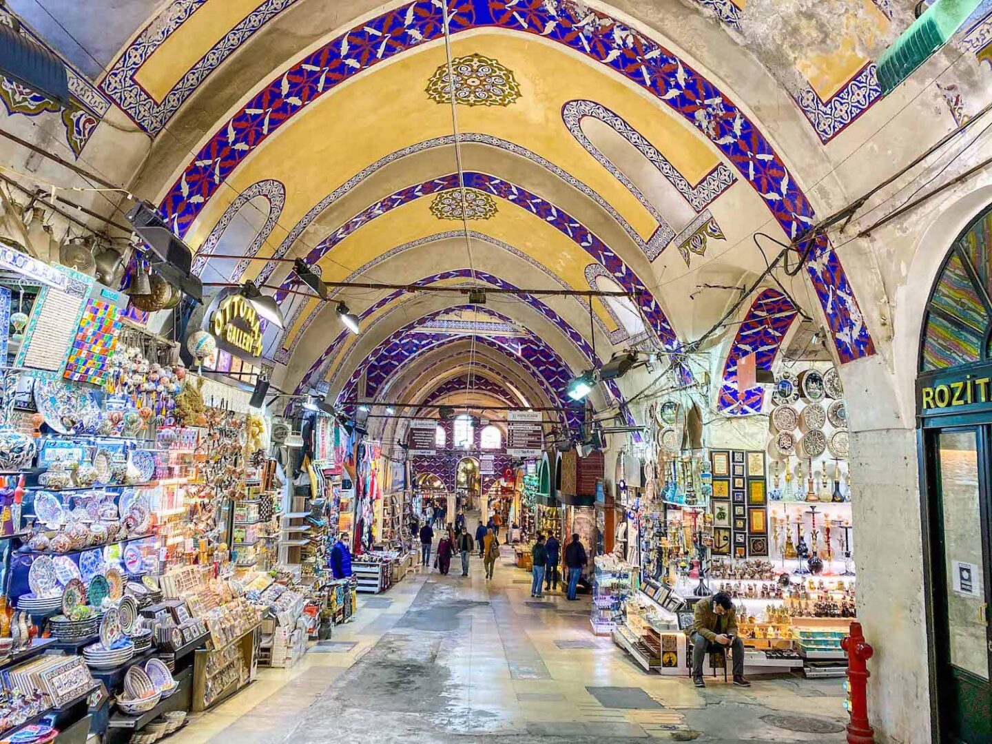 inside the grand bazaar in Istanbul, things to do in Istanbul
