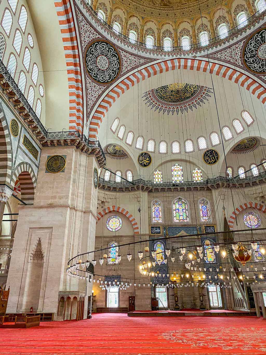 Süleymaniye Mosque from inside, things to do in Istanbul