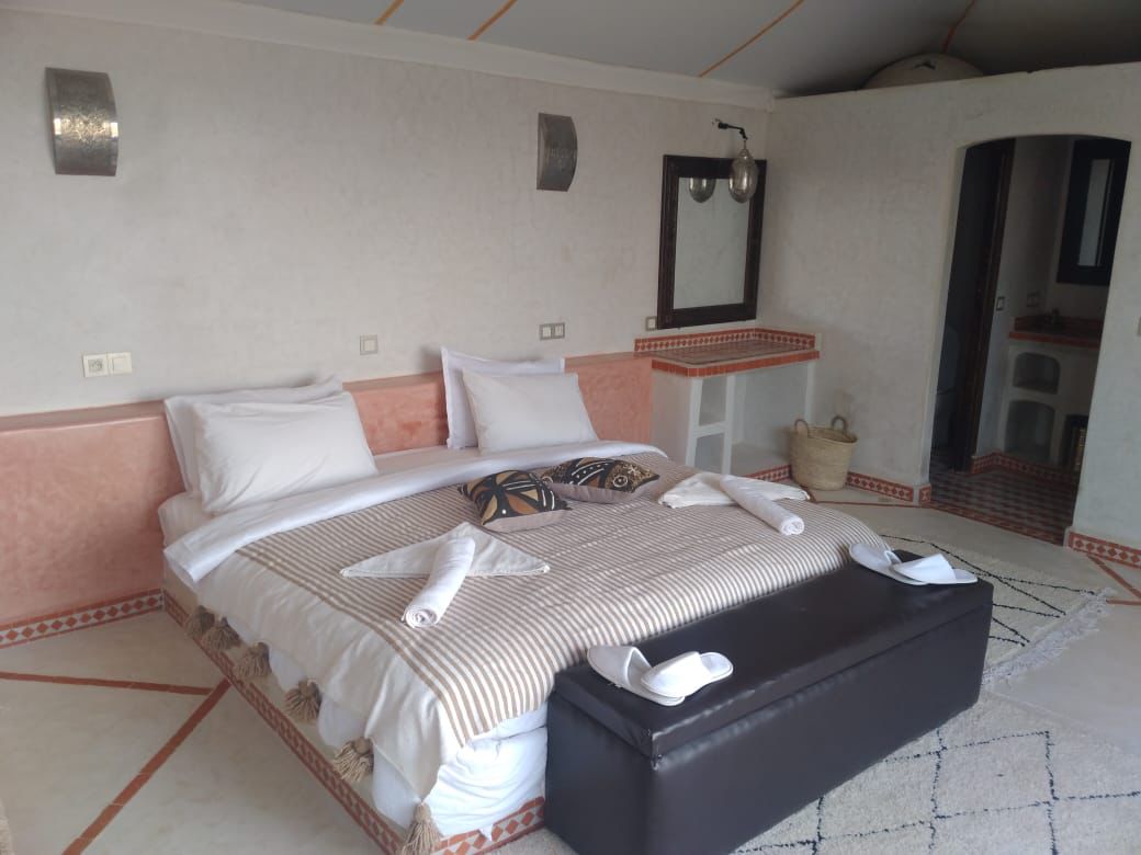 bedroom in desert camp, Women's Group Tour to Morocco with Ellie Quinn