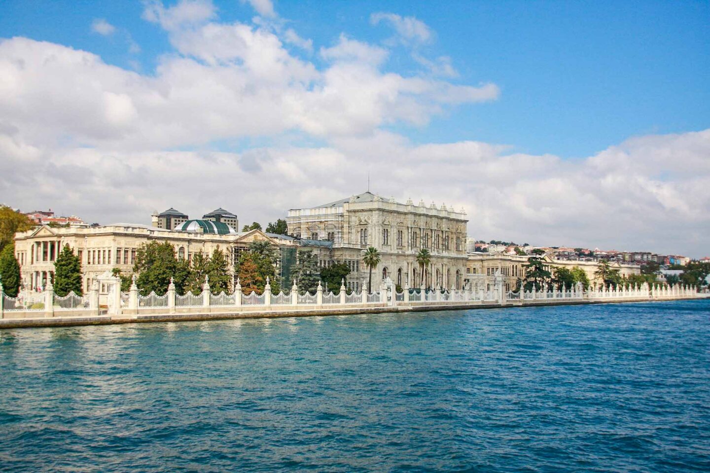 Dolmabahce Palace from the water, things to do in Istanbul