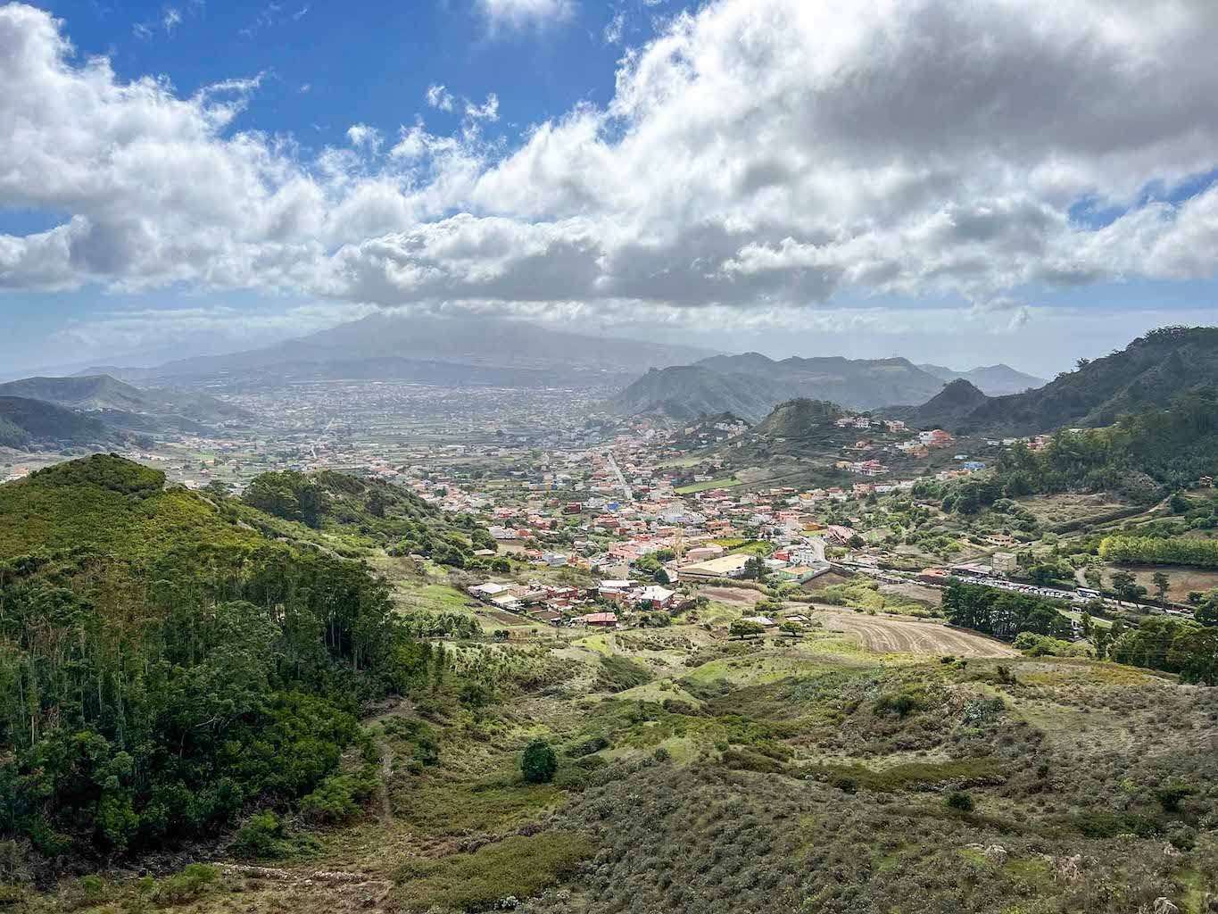 Tenerife road trip, city view from Mirador de Jardina