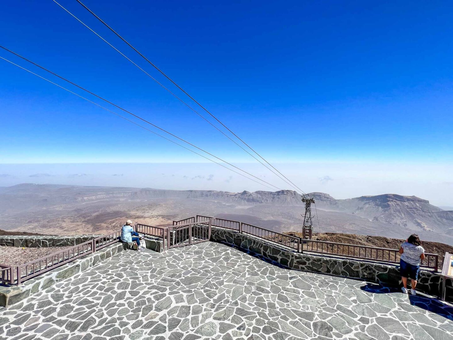 The Wandering Quinn Travel Blog Tenerife road trip, Mount Teide Cable Car viewing platform at the top