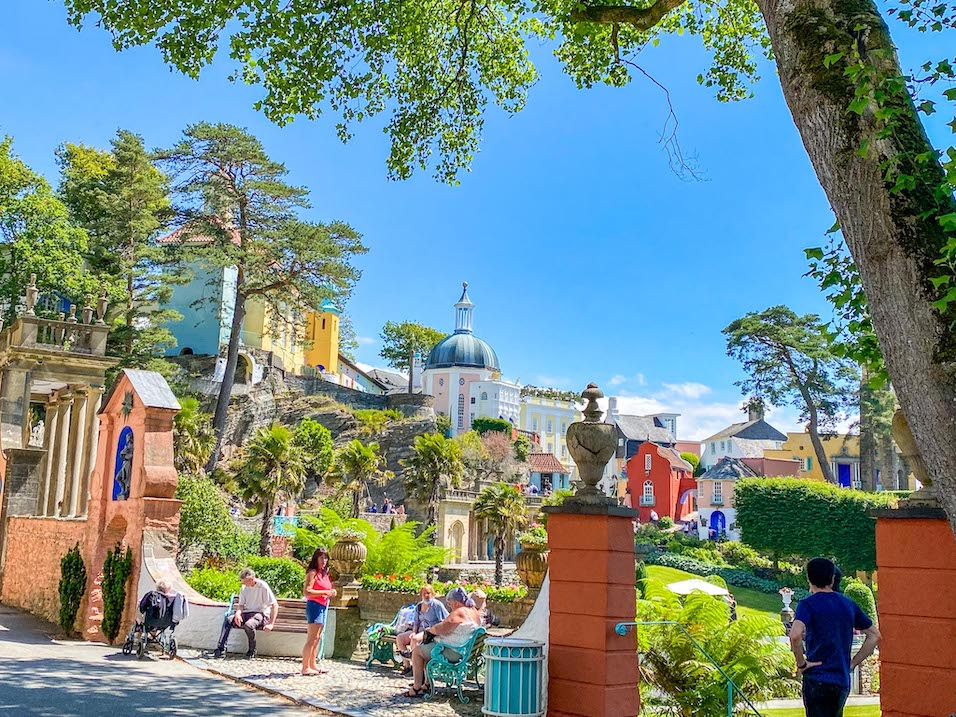 places to visit in North Wales, view of Portmeirion village