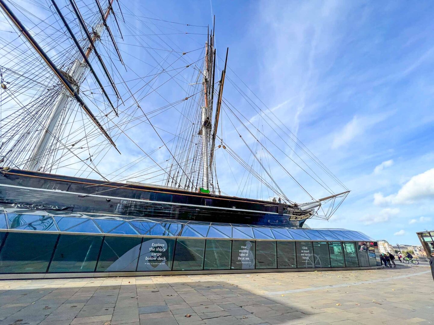 Cutty sark museum from outside, London with kids, London with kids itinerary, 