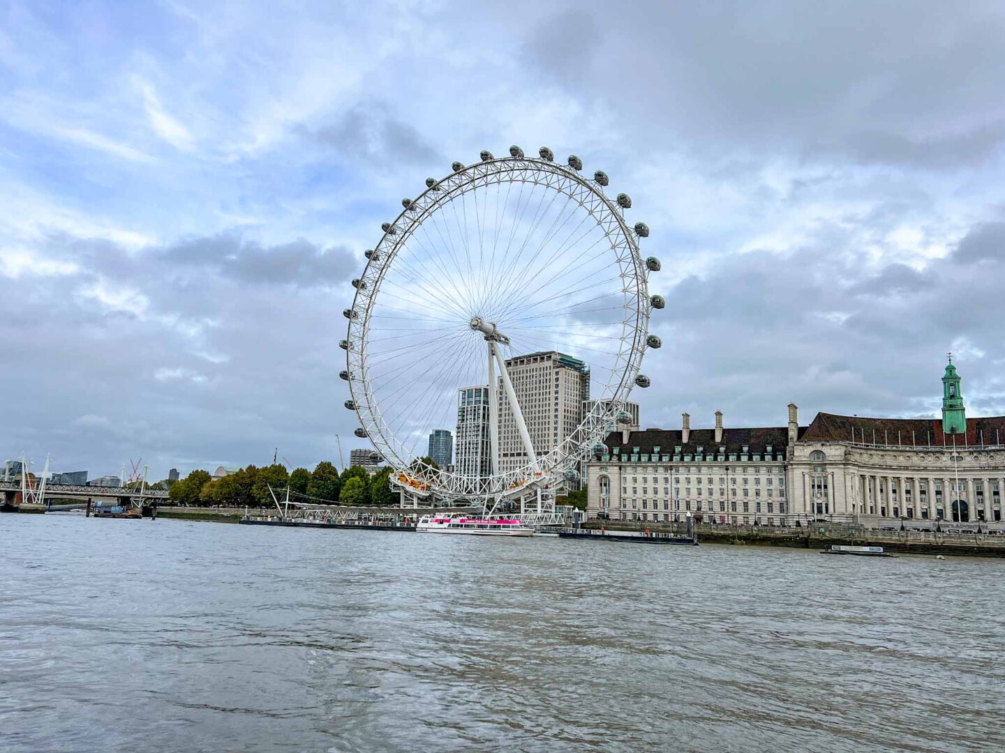 London Eye from across the water, London with kids, London with kids itinerary, 