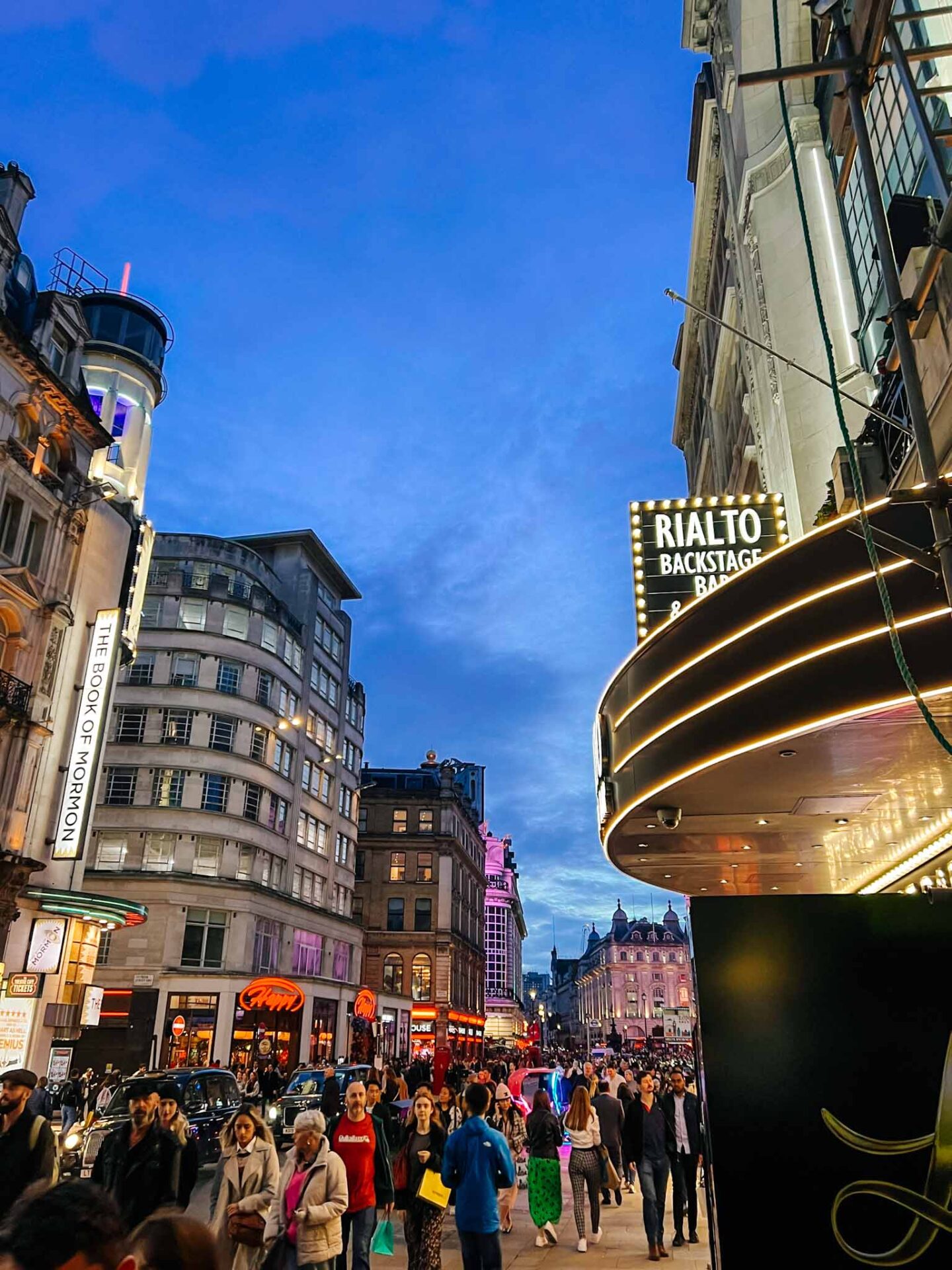 Leicester Square at night, London with kids, London with kids itinerary, 