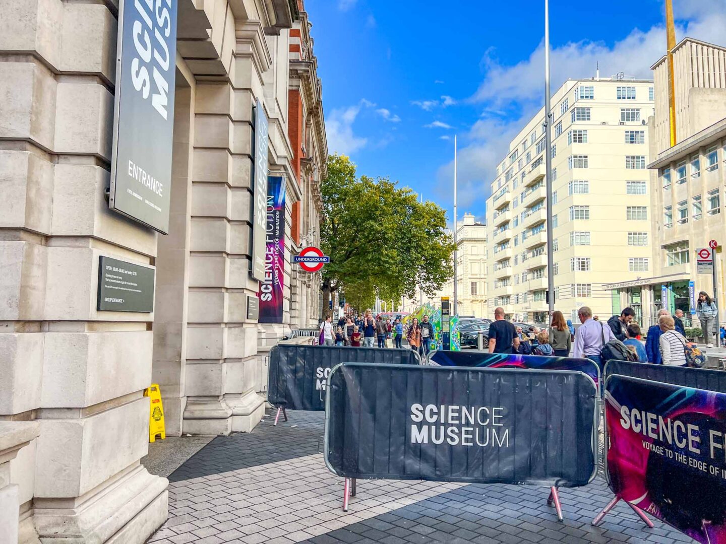 outside entrance to science museum, London with kids, London with kids itinerary, 
