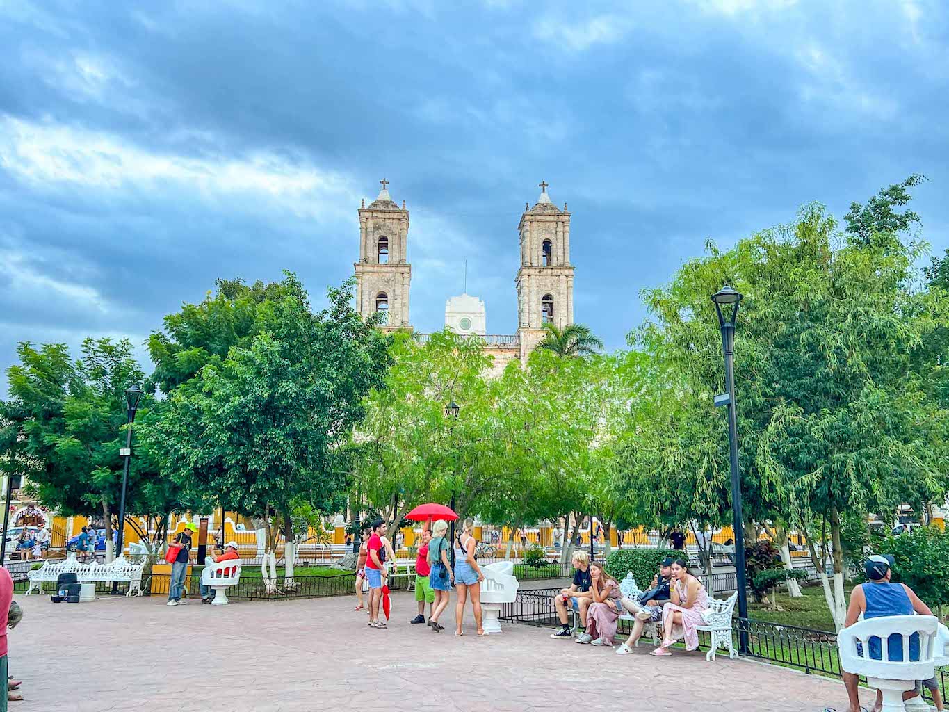 Valladolid Church and Plaza, Yucatan Road Trip, 1 week Mexico itinerary,