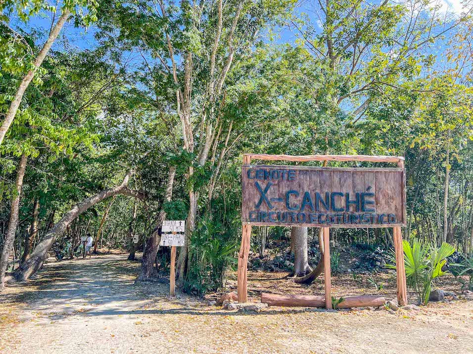Cenote Xcanche entrance, Yucatan Road Trip, 1 week Mexico itinerary,