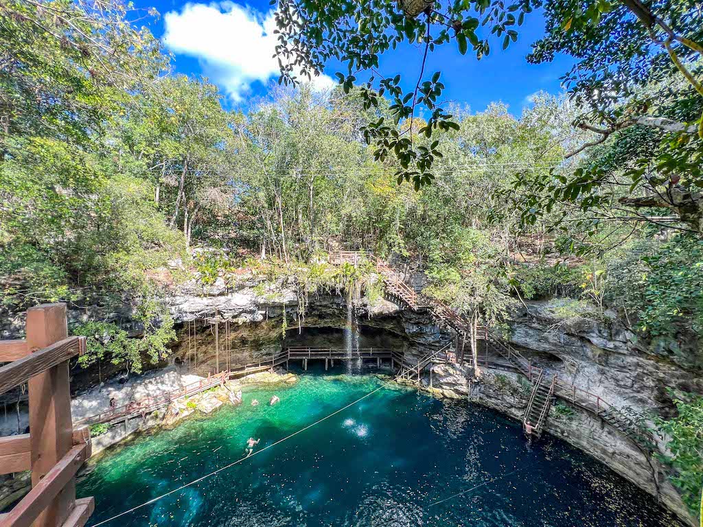 Cenote Xcanche from above, Yucatan Road Trip, 1 week Mexico itinerary,