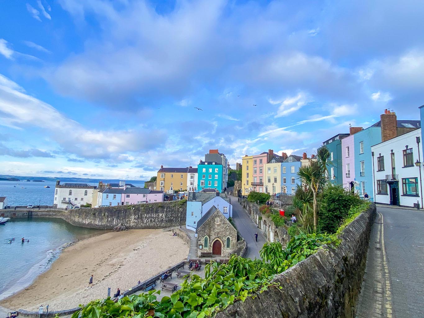 Tenby colourful houses and beaches, Wales by train, places to go in Wales by train,