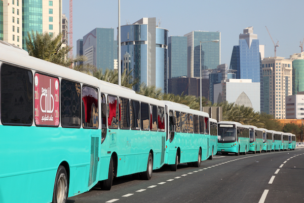 Karwa bus in Doha, getting around Doha, Doha public transport