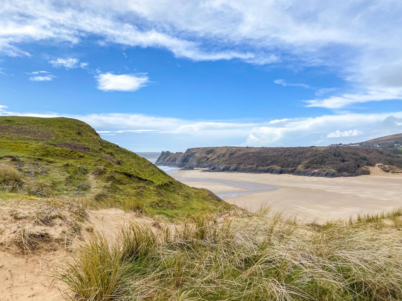 Three Cliffs Bay Beach, best places in Wales