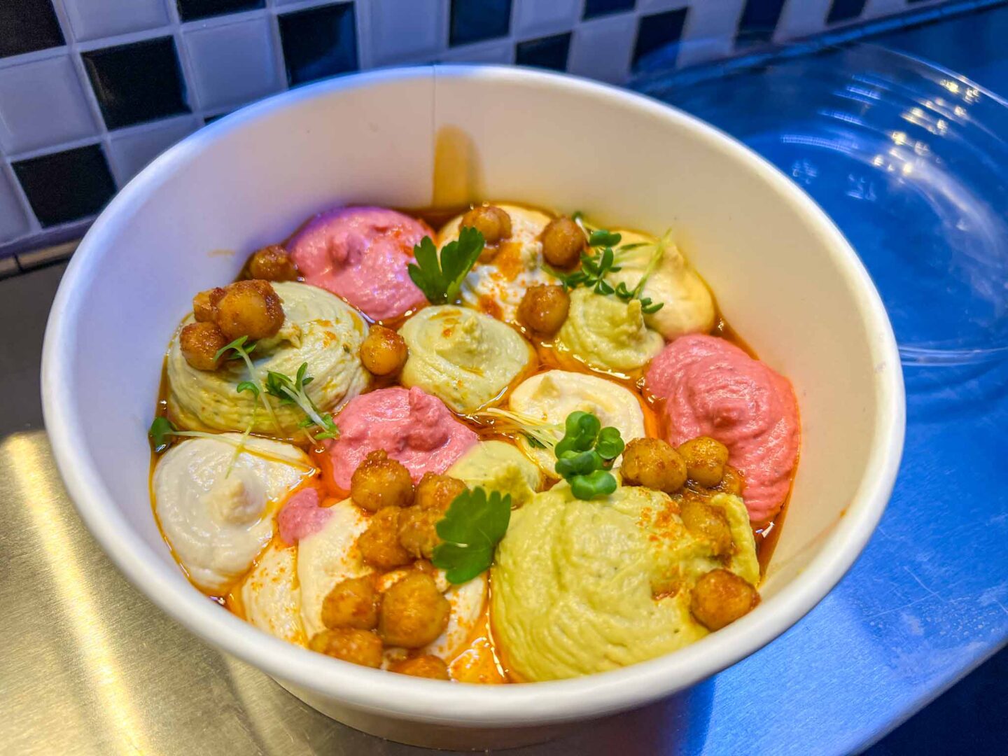 Halal Food Altrincham, Hummus bowl from Yallah Cuisine