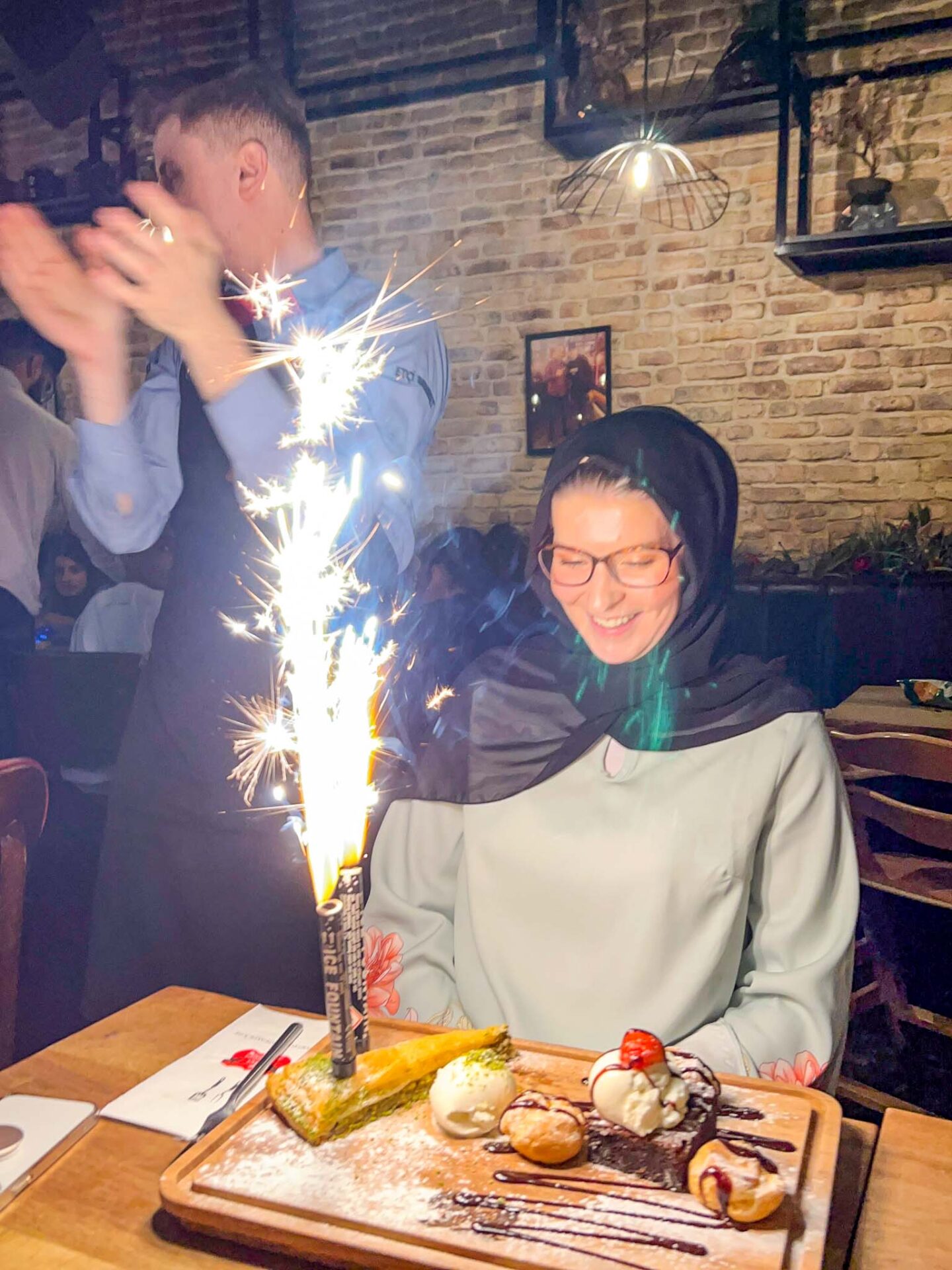 halal restaurants in manchester, Ellie at Etci Mehmet with birthday cake