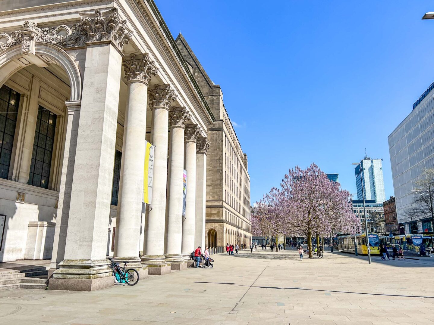 Manchester Library and St Peters Square, one day in Manchester