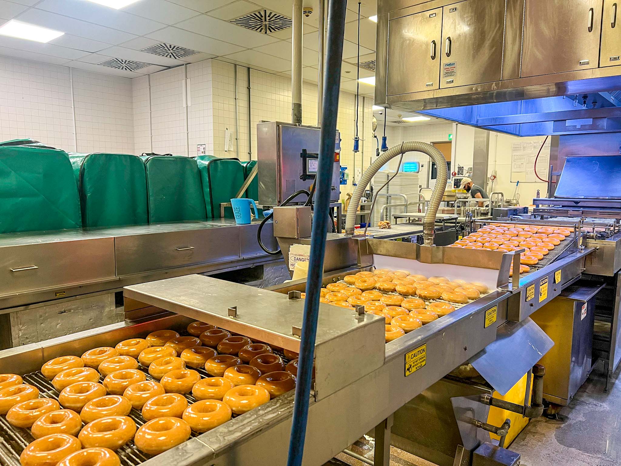 inside the Krispy Kreme Factory Trafford Centre,  Family Days Out in Manchester, Manchester with kids,