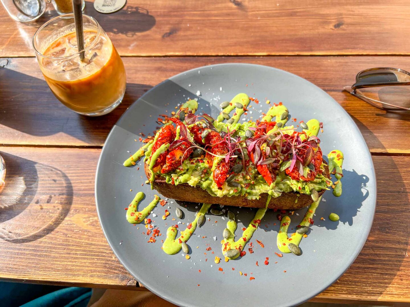 avocado toast brunch in manchester, one day in Manchester