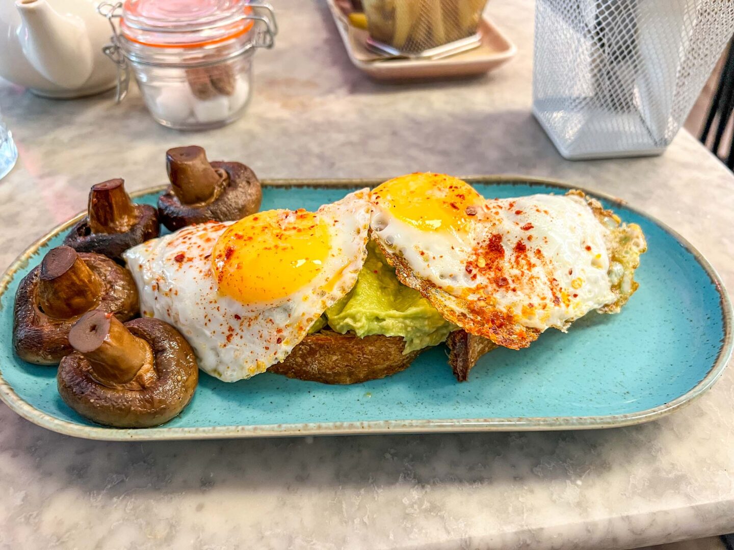 Halal brunch manchester,  Avocado and Eggs at Cocoa Cabana Ancoats Cafe