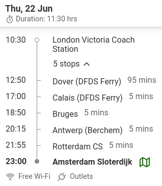 Timings of London Victoria Coach, ways to travel without flying, how to travel to Europe without flying, travelling to Amsterdam from UK coach