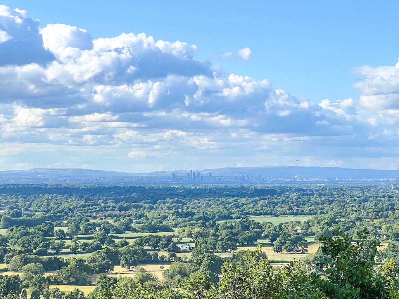 Things to do near Manchester Airport, City Skyline from Alderley Edge