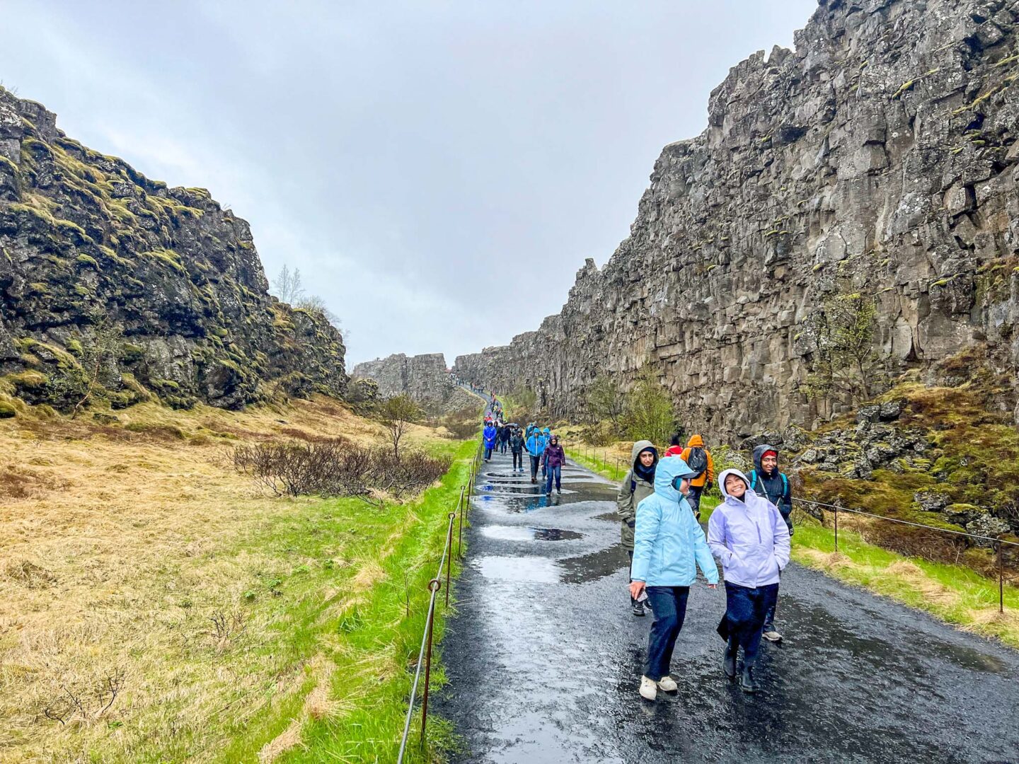 things to do in iceland in the rain, tourists in the rain in Iceland