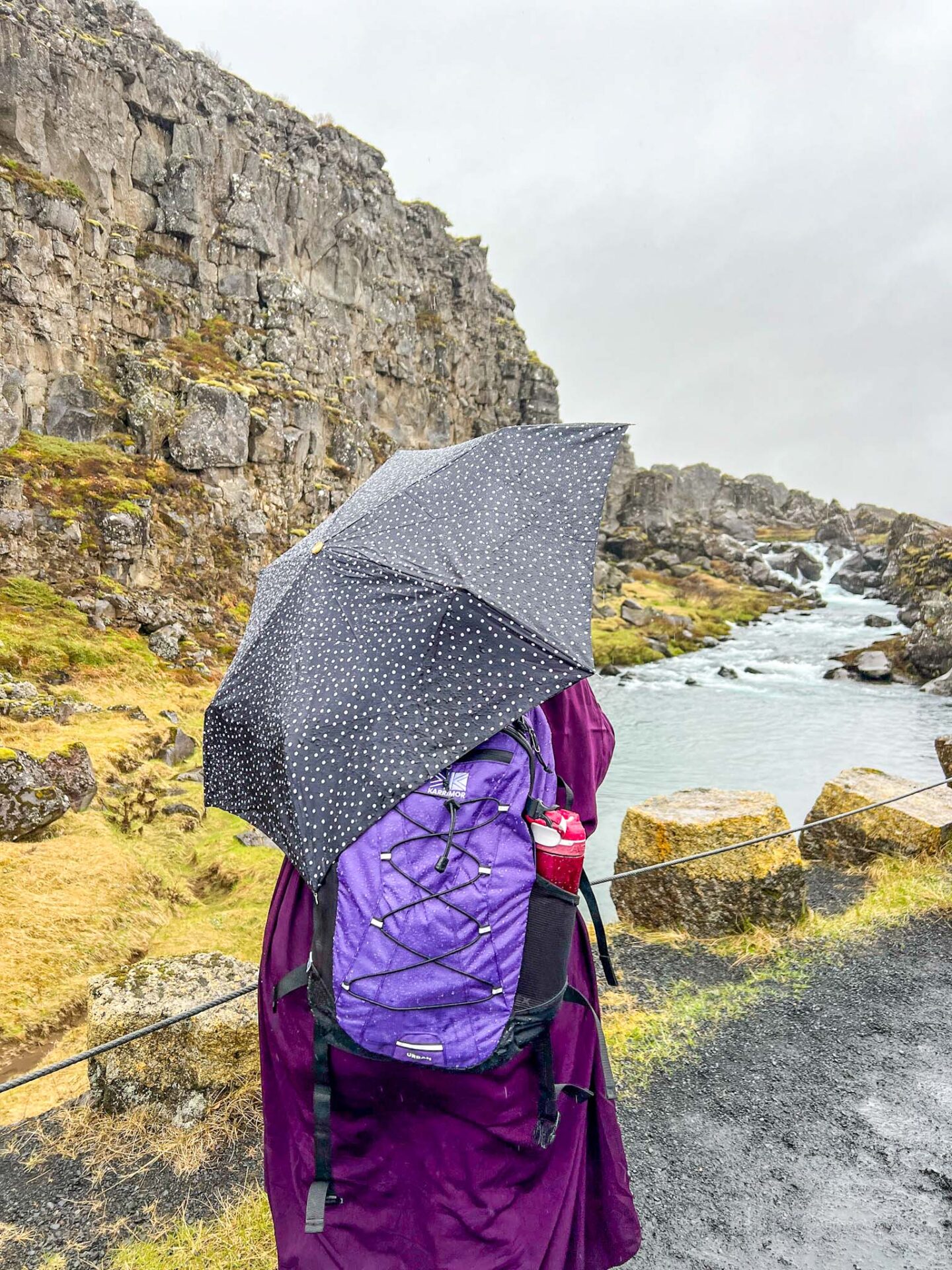 things to do in iceland in the rain, women with umbrella in iceland