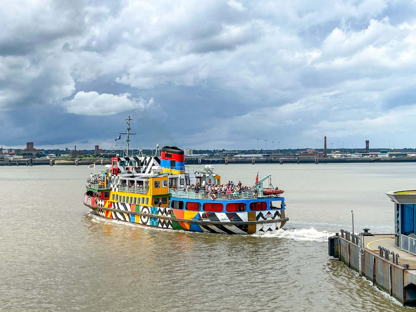 One day in Liverpool, Mersey Ferry on the water