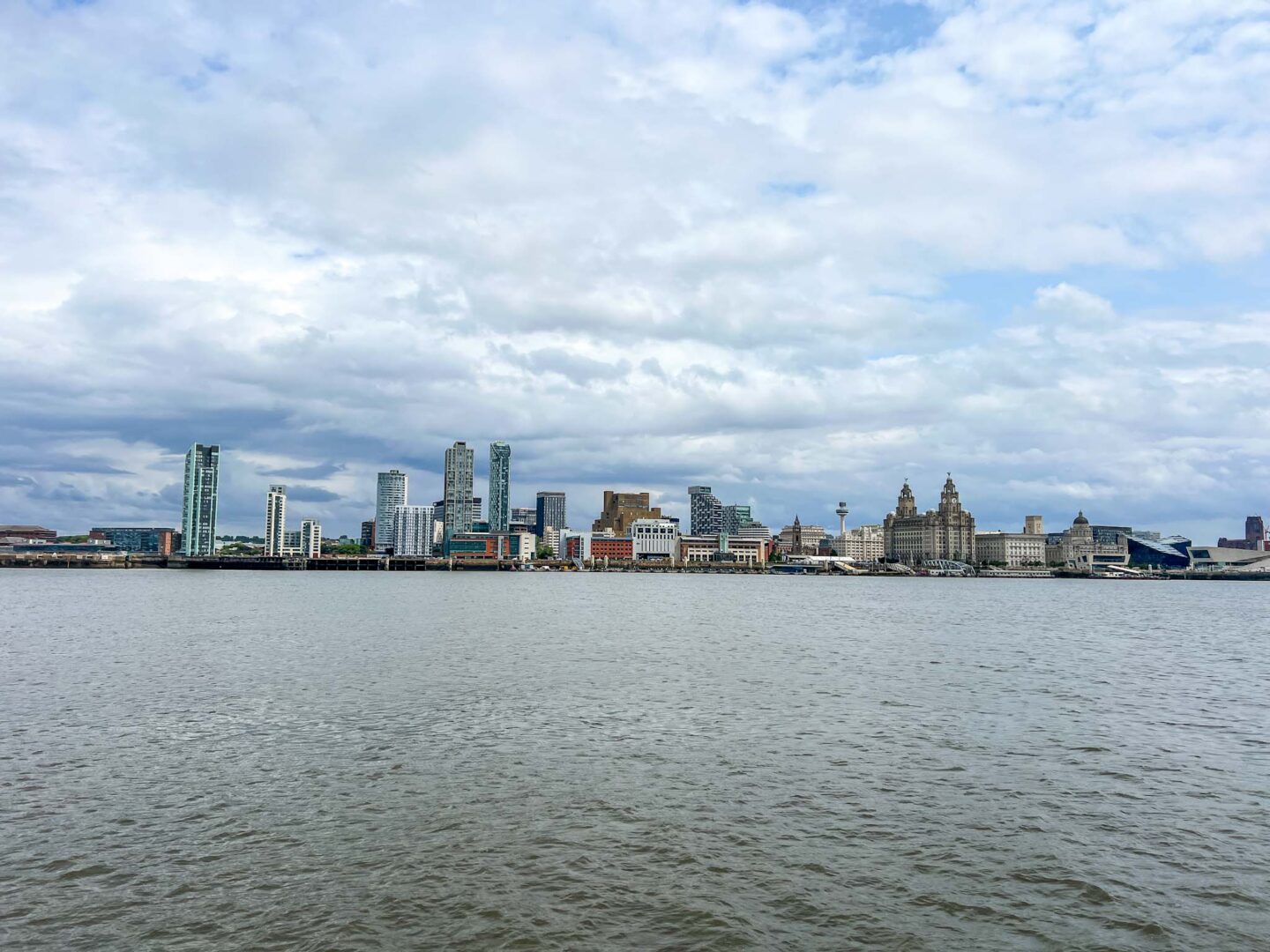 One day in Liverpool, Mersey Ferry view of Liverpool City 