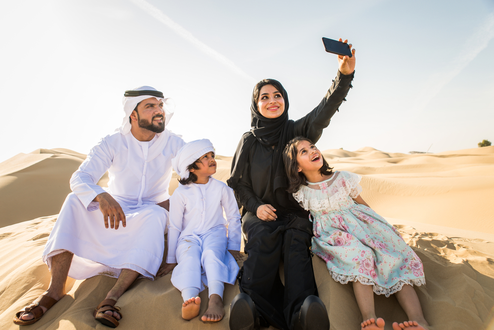 local Arab family in Dubai desert, what to wear in Dubai
