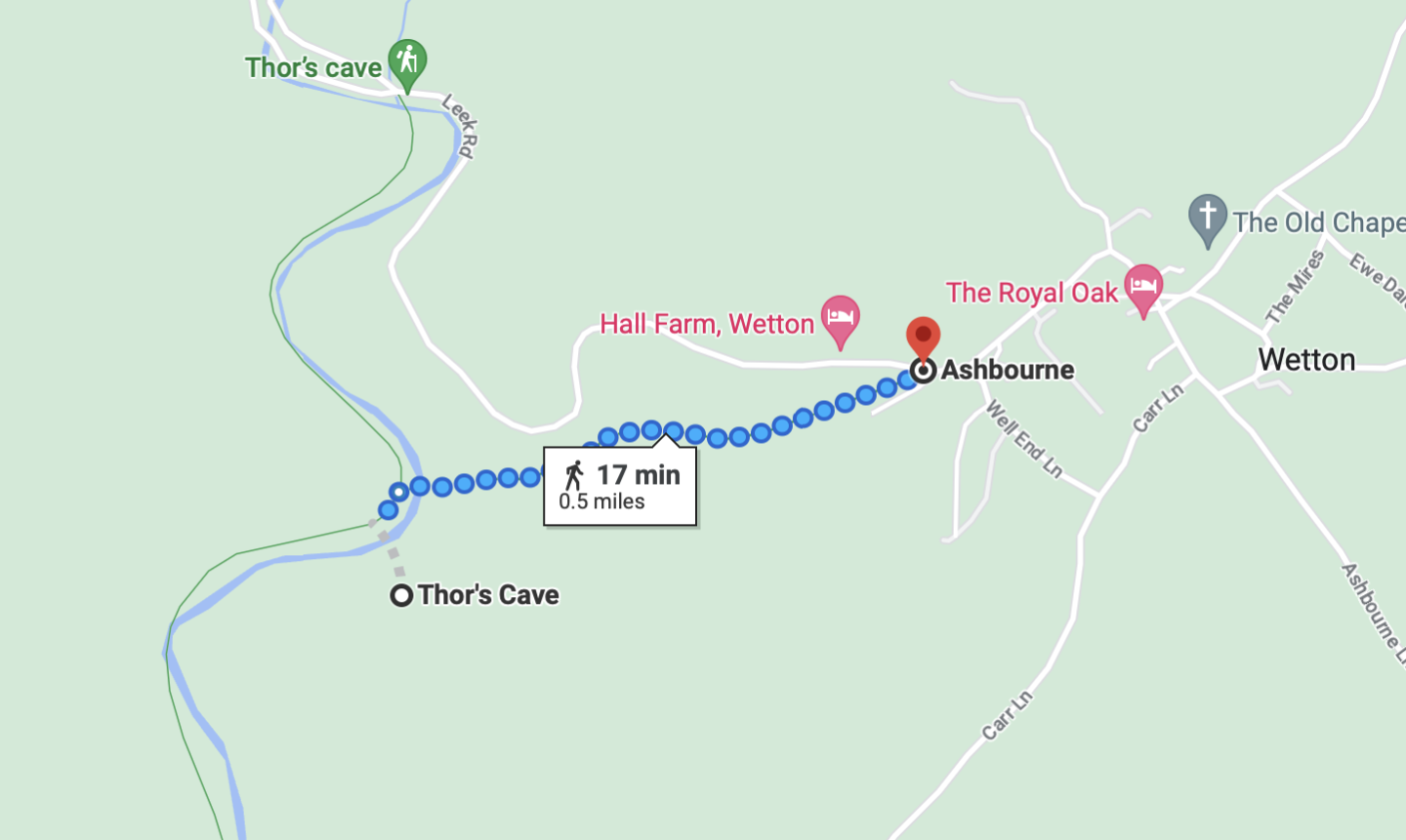 Thors Cave map walk, Easy Walks Peak District, 