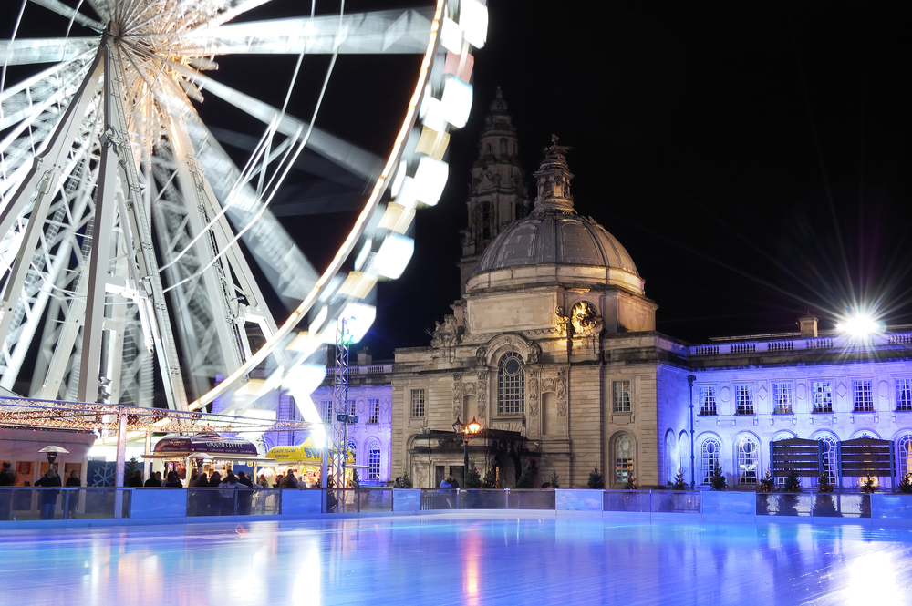 Wales in winter, Cardiff Christmas market and ice rink