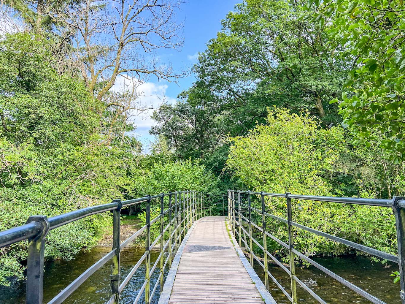 bridge across river Rothay to Rydal Caves, Rydal Caves walk