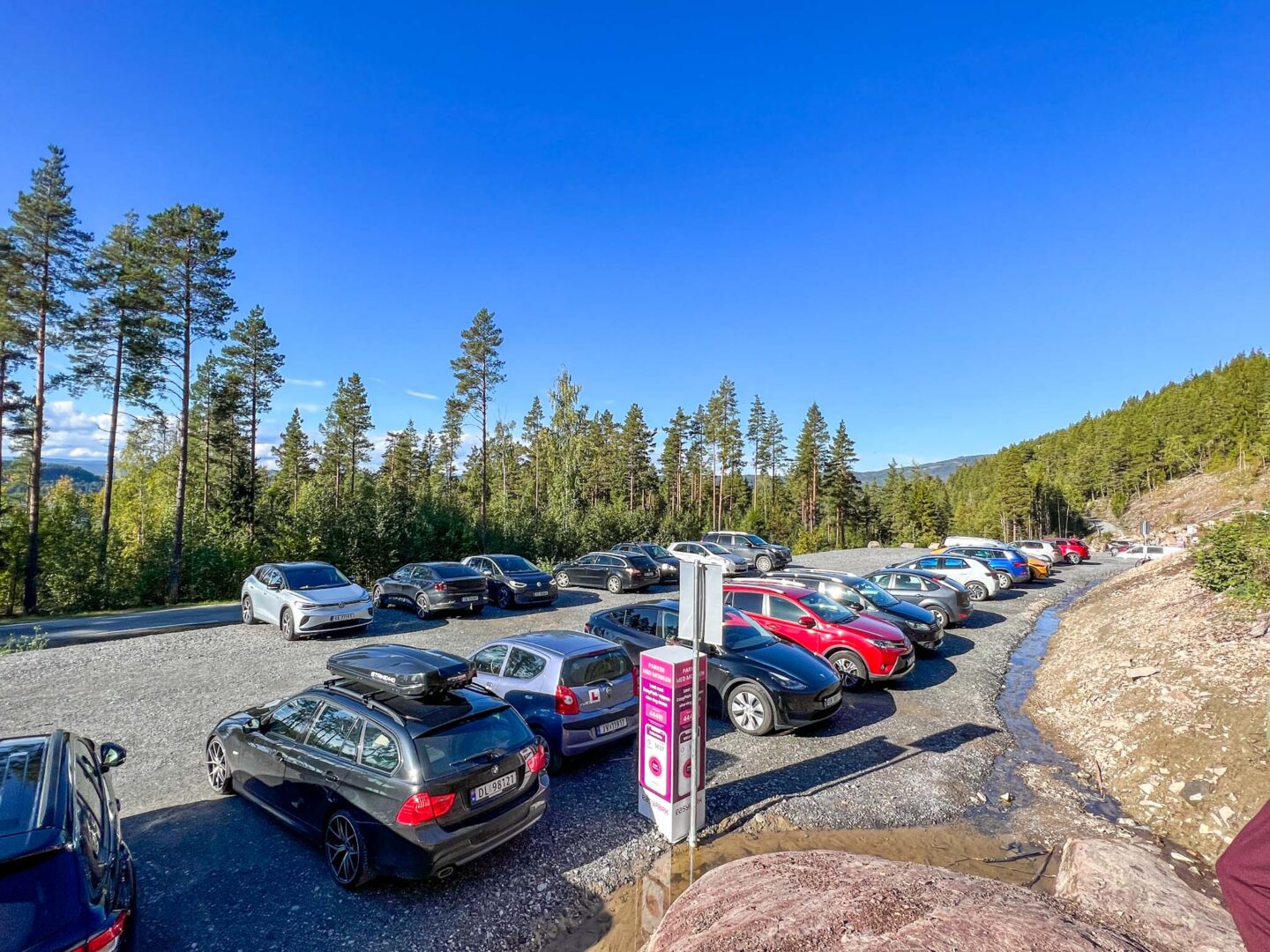 car park for Morkgonga Nature Reserve Hike, 2 days in Oslo